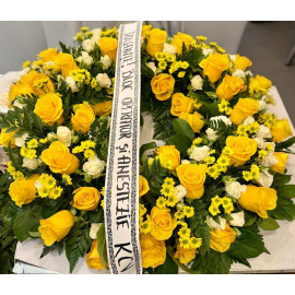 Coroana trandafiri galbeni F252